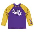 Toddler Vive La Fete Purple/Gold LSU Tigers Solid Contrast Rash Guard