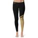 Women's Vive La Fete Black/Gold Wake Forest Demon Deacons Plus Size Color Block Yoga Leggings