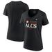 Women's Fanatics Branded Black Houston Astros 2023 Division Series Winner Locker Room V-Neck T-Shirt