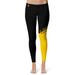 Women's Vive La Fete Black/Gold Cal State Long Beach The Color Block Yoga Leggings