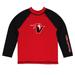 Infant Vive La Fete Red/Black Hawaii Hilo Vulcans Solid Contrast Rash Guard