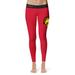 Women's Vive La Fete Red/Black Cal State Stanislaus Warriors Solid Design Yoga Leggings