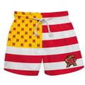 Toddler Vive La Fete Red/Yellow Maryland Terrapins Flag Swim Trunks