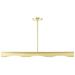 Novato 3 Light Satin Brass Linear Chandelier