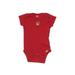 Gerber Short Sleeve Onesie: Red Solid Bottoms - Size 3 Month