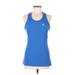 Adidas Active T-Shirt: Blue Solid Activewear - Women's Size Medium