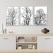 IDEA4WALL Tree Forest Branches Neutral Décor Pictures Framed On Canvas 3 Piece Print Wall Art Canvas | 24 H x 16 W x 1.5 D in | Wayfair