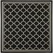 Black/White 79 x 23 in Area Rug - Winston Porter Herefordshire Geometric Black/Beige Indoor/Outdoor Area Rug, Synthetic | 79 W x 23 D in | Wayfair