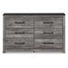 The Twillery Co.® Holbeach 6 Drawer 58.98" W Double Dresser Wood in Brown/Gray | 36.77 H x 58.98 W x 15.59 D in | Wayfair