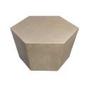 Ivy Bronx Jamaile 28 In. Hexagonal Garden Coffee Table, Side Table, Geometric Modern Home Decor Bedside Outdoor Table Stone/ in Brown | Wayfair