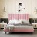 Willa Arlo™ Interiors Ozella Upholstered Standard Bed Wood in Pink | 44.9 H x 54.3 W x 79.5 D in | Wayfair DEF4934B941F4357A10E35743DF14266