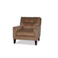 Accent Chair - Red Barrel Studio® 35 Wide Wood/Polyester/Fabric in Brown | 35 H x 35 W x 35 D in | Wayfair 24B816E1F61F4C00BDD6B4573ADAD09F