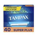 Tampax Tampons Super Plus Absorbency Cardboard Applicator Leakgaurd Skirt Unscented 40 Count