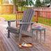 Adirondack Chair Outdoor Patio Solid Wood Gray