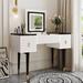 43.3" Classic 3 Drawers Makeup Vanity Set with Flip-top Mirror and Stool