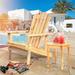 Adirondack Chair Outdoor Patio Solid Wood Natural