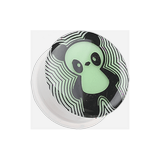 Glow in the Dark Panda Single Flared Ear Gauge Plug