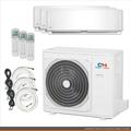 Cooper & Hunter 3 Zone Mini Split 12000 12000 18000 Ductless Air Conditioner Pre-Charged Tri Zone Mini Split Includes Three 25 foot Linesets