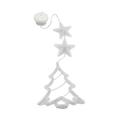 Christmas Garland Light Suction Cup Hook Light Up Love Heart Elk Bell Snowman Santa Moon Star Shape Warm Xmas Holiday Decoration Window Lamp Pendant -Christmas Tree