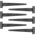 Black Iron T Hinge 13 Inches L Light Duty Iron Vintage Door Hinge Authentic Rustic Powder Coated Flush Mount Door Hinges With Mounting Hardware Pack Of 6