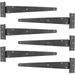 Black Iron T Hinge 13 Inches L Light Duty Iron Vintage Door Hinge Authentic Rustic Powder Coated Flush Mount Door Hinges With Mounting Hardware Pack Of 6