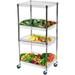 24 Deep x 24 Wide x 80 High 4 Tier Chrome Mobile Basket Unit