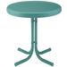Gracie 20-Inch Metal Outdoor Side Table - Caribbean Blue