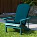 Set Of 2 Indoor/Outdoor High Back Adirondack Chair Cushions With Elastic Strap And Water Resistant Covers In Teal