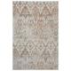 HomeRoots 8 x 10 ft. Beige Damask Stain Resistant Indoor & Outdoor Rectangle Traditional Area Rug - Beige - 8 x 10 ft.