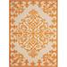 HomeRoots 8 x 11 ft. Orange Medallion Indoor & Outdoor Area Rug - Orange - 8 x 11