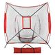 7 x 7 Baseball Softball Practice Hitting & Pitching Practice Net Batting Pitching Training Aid Net w/Carry Bag Strike Zone and Metal Bow Frame Baseball Equipment Training Aids for All Skill Levels