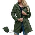 Rain Jackets for Women Waterproof Lightweight Windbreaker Rain Coats with Hood Active Packable Raincoat