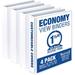 Samsill Economy 1.5 Inch 3 Ring Binder Made in the USA Round Ring Binder Customizable Clear View Cover White 4 Pack (MP48557) 1.5-Inch White 4-Pack