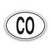 CO Colombia Country Code Oval Sticker Decal - Self Adhesive Vinyl - Weatherproof - Made in USA - colombian country code euro ovals