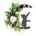 Outdoor Window Wreaths for Christmas Moon Wreaths For Front Door Moon Wreath With Cat Wall Decor Cat Door Wreath Cat Decorations For Indoor Outdoor Window Wall Art Christmas Indoor Wreath