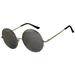 Round Sunglasses - (56mm) Silver Frame / Silver Mirror Lens