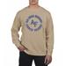 Men's Uscape Apparel Cream Air Force Falcons Pigment Dyed Fleece Crew Neck Sweatshirt