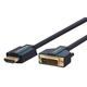 Clicktronic HDMI / DVI-D (24+1) Adapterkabel digitales Videokabel, HDMI Geräte an DVI Monitore anschließen (bi-direktional), vergoldete Kontakte, zweifach geschirmt, 2m