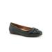 Wide Width Women's Sofia Ballerina Flat by SoftWalk in Dark Green (Size 9 W)