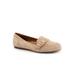 Extra Wide Width Women's Serra Flat Mule by SoftWalk in Oat Milk Suede (Size 11 WW)