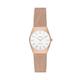 Skagen Grenen Uhr für Damen, Solarbetriebenes Uhrwerk mit Edelstahl- oder Lederarmband, Roségoldton und Weiß, 26MM