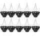 Easy Fill Set of 10 Hanging Basket - Original Hanging Plant Pots - 14 Inches Black Hanging Planters for Balcony, Indoor, or Outdoor - Plastic Hanging Basket for Herb, Flowers, or Plants