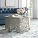 Kelly Clarkson Home Guillermo Intricately Made Carved Floral Coffee Table w/Hollow Interior 33"x33"x18" in Gray | 18 H x 33 W x 33 D in | Wayfair