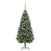 The Holiday Aisle® Artificial Pre-lit Christmas Tree w/ Ball Set & Pinecones Xmas Tree, Metal in Black | 35 W in | Wayfair