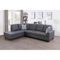 Multi Color Sectional - Latitude Run® Zeeland 103.5" Wide Faux Left Hand Facing Sofa & Chaise Faux | 35 H x 103.5 W x 74.5 D in | Wayfair