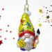 The Holiday Aisle® Painter Artist Gnome Glass Christmas Ornament Glass in White/Yellow | 5.1 H x 5.9 W x 3.5 D in | Wayfair