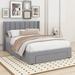 Latitude Run® Aerius Full Size Upholstered Platform Bed Upholstered, Linen in Gray | 42.9 H x 59.8 W x 78.7 D in | Wayfair