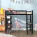 Mason & Marbles Bridgham Twin Loft Bed Metal in Black | 69.9 H x 41.3 W x 77.8 D in | Wayfair 2D71601BA2C042339BCFC4B6EA246E4E