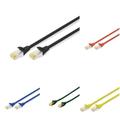 DIGITUS Set: Netzwerkkabel Cat 6A – 10m – 10 Stück – RJ45 Stecker – S/FTP Geschirmt – Ethernet Kabel, LAN Kabel – Kompatibel zu Cat 6 & Cat 7 – 2x Schwarz / 2x Rot / 2x Gelb / 2x Grün / 2x Blau