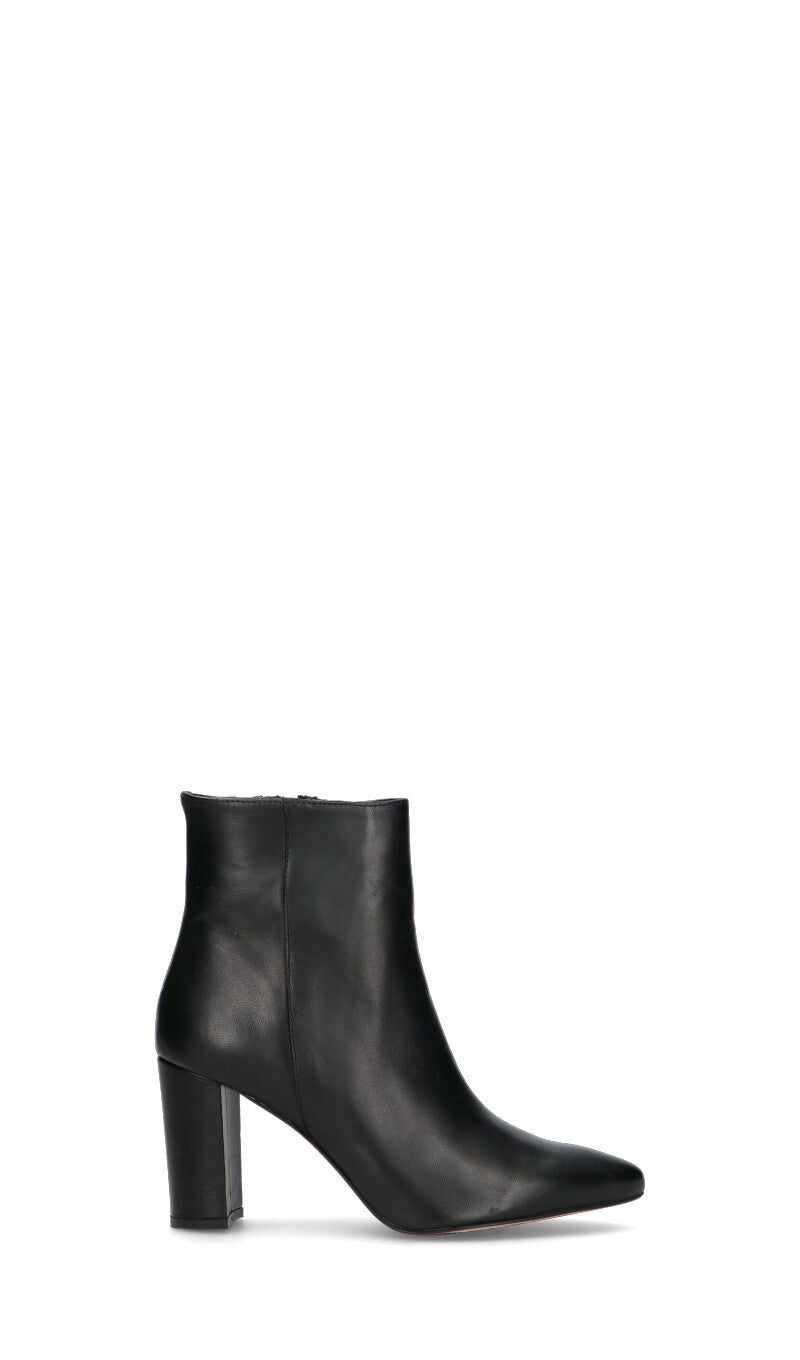 RABARBARO Tronchetto donna nero in pelle